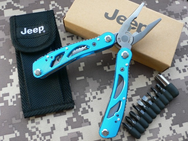 American Jeep blu color multifunctional combination pliers knife blue color UD06040